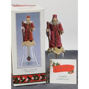 Vintage 1992 NOVELINO Christmas Thru the Ages Tzarist Russian Santa Claus Bell